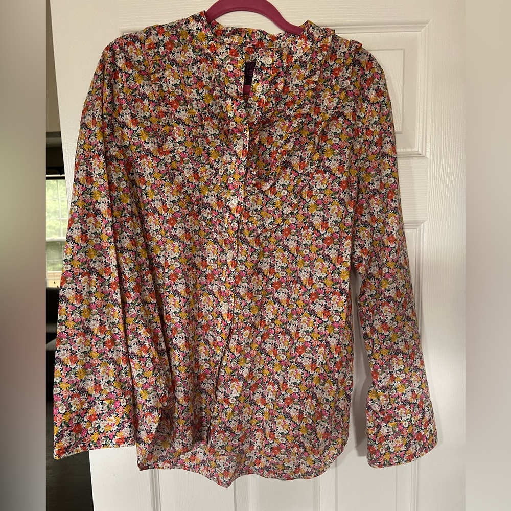 EUC J Crew Liberty of London shirt size XL
